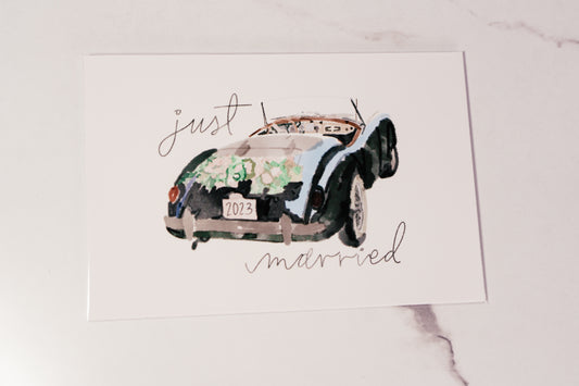 Just Married Postcard