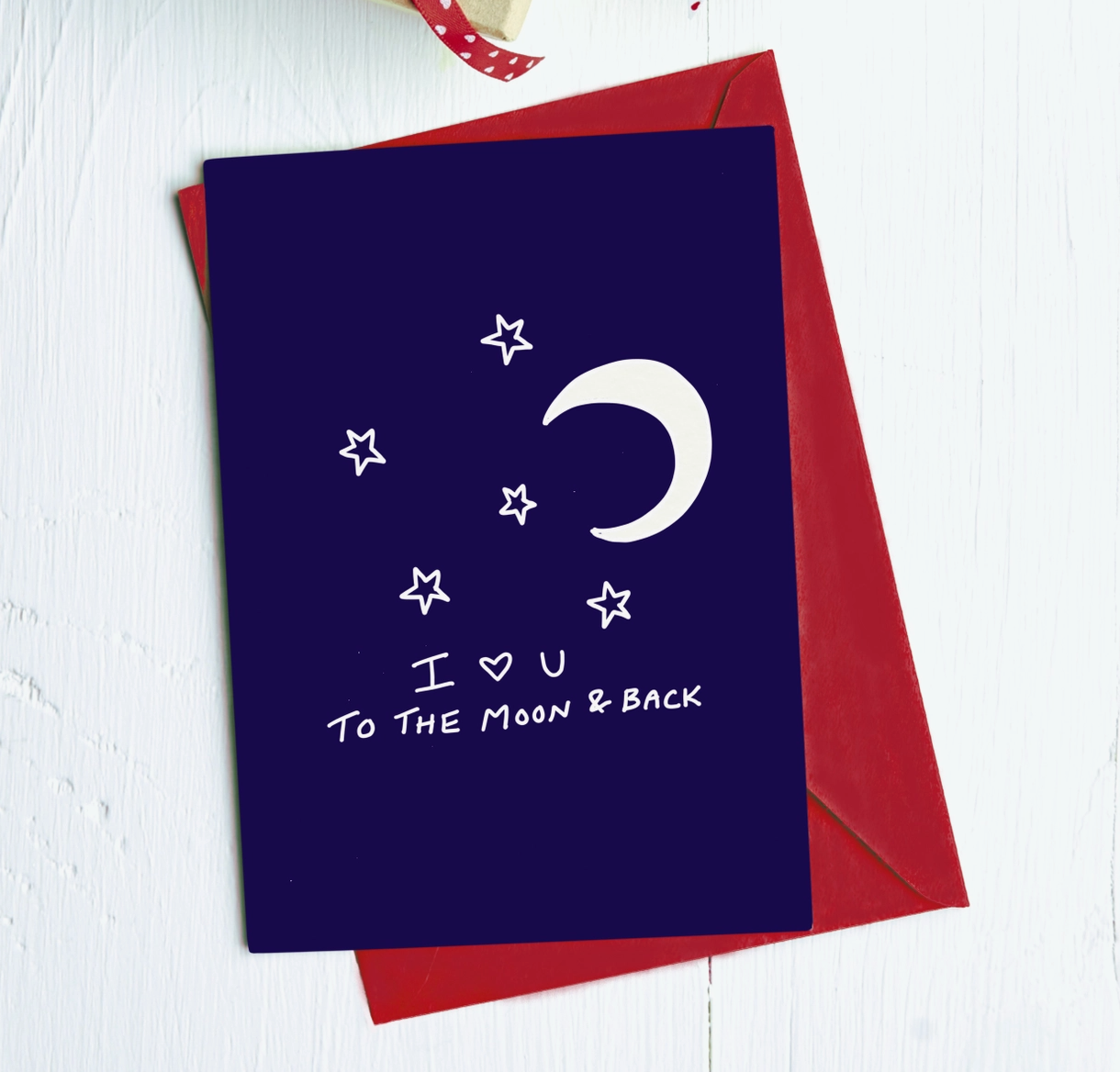 I Love U To The Moon and Back Card