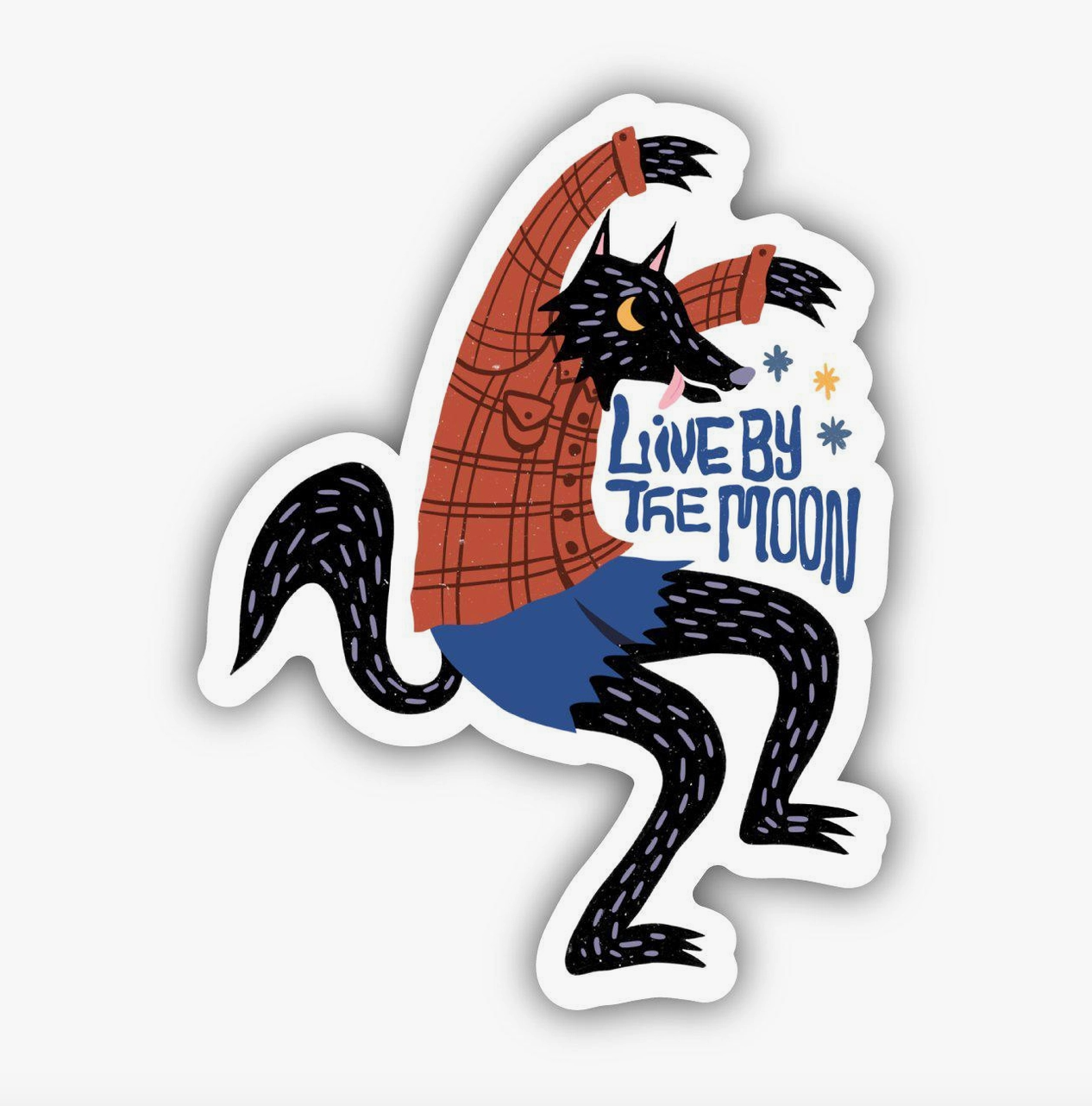 Live by The Moon Werewolf Fairytale Sticker