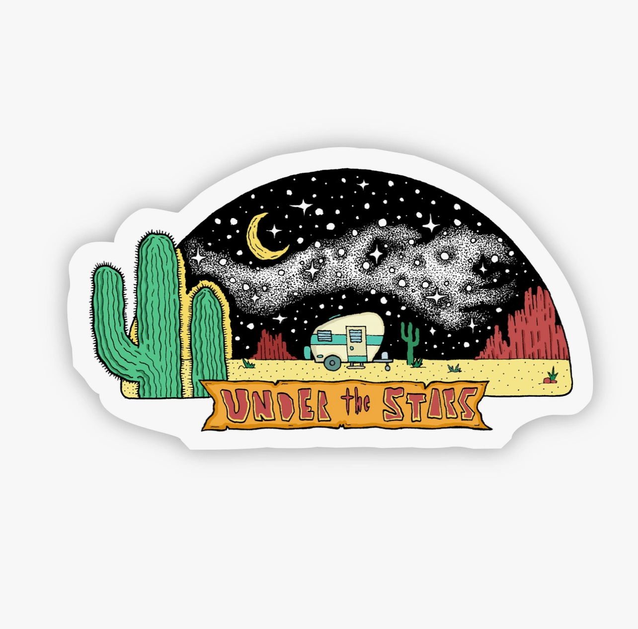 Under The Stars Nature Sticker